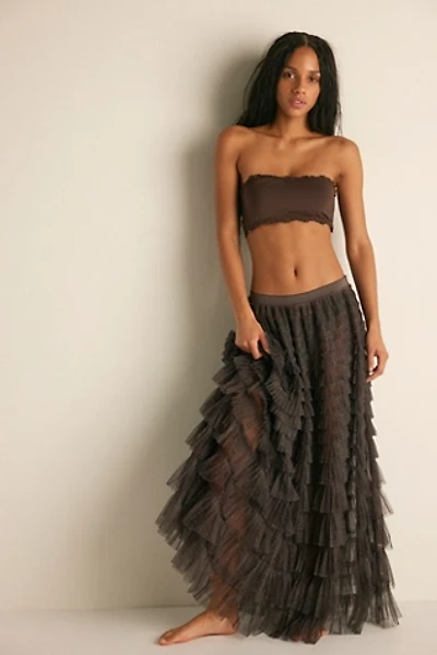 Return Of The Ruffle Maxi Slip Skirt