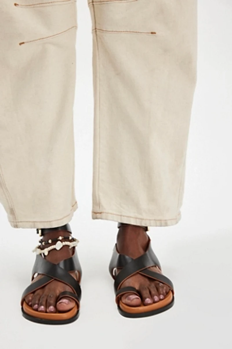 Anya Criss-Cross Footbed Sandals