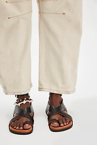 Anya Criss-Cross Footbed Sandals