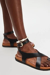 Anya Criss-Cross Footbed Sandals