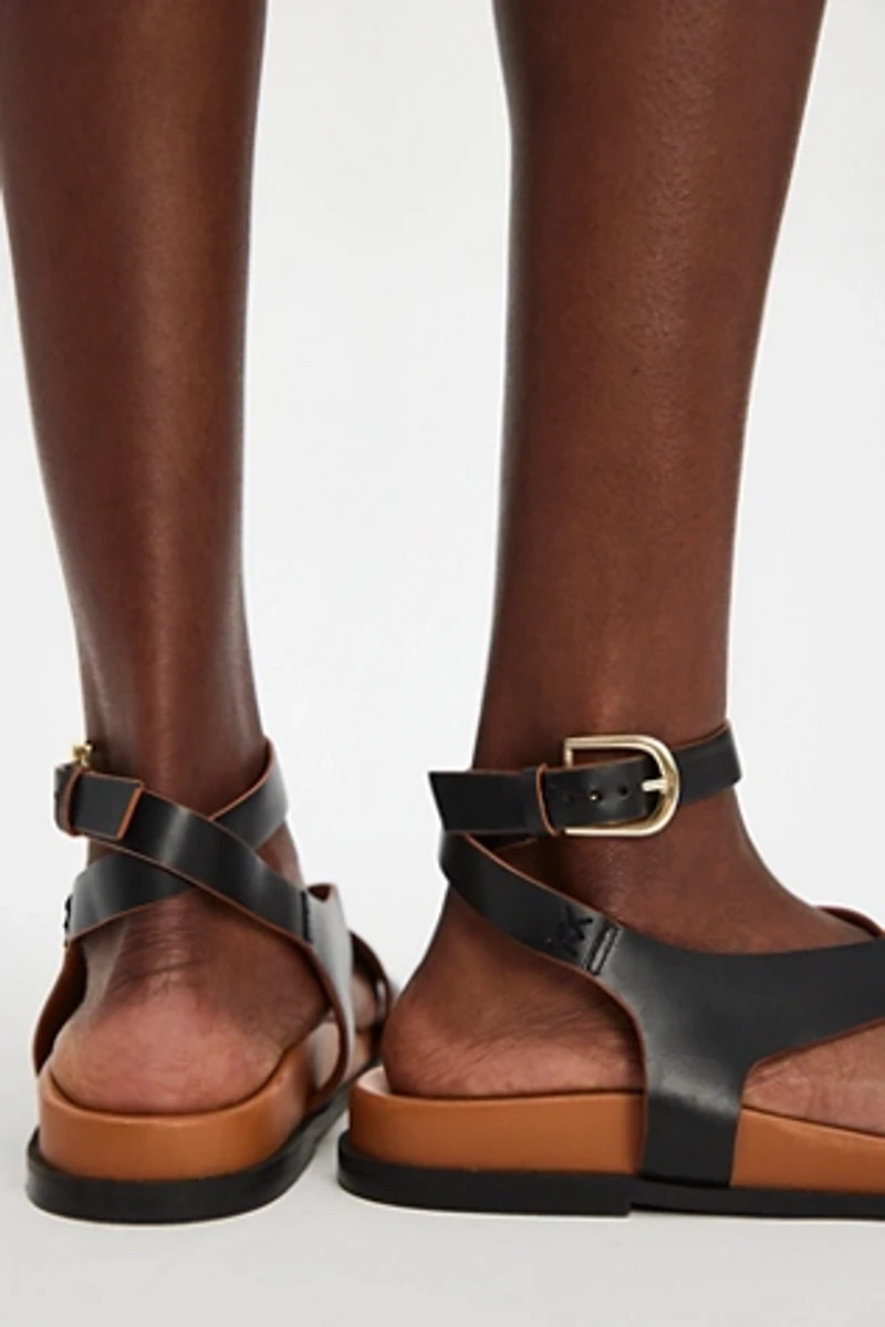Anya Criss-Cross Footbed Sandals
