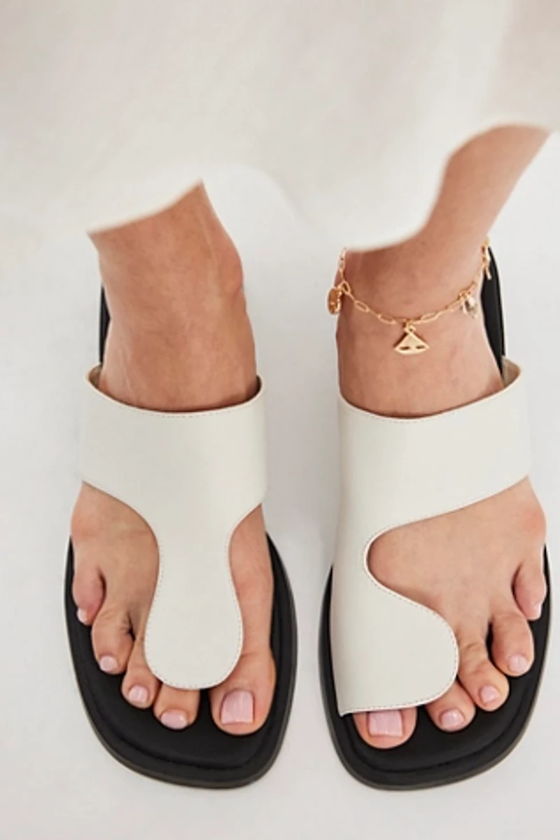 Abstract Slip On Sandals