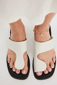 Abstract Slip On Sandals