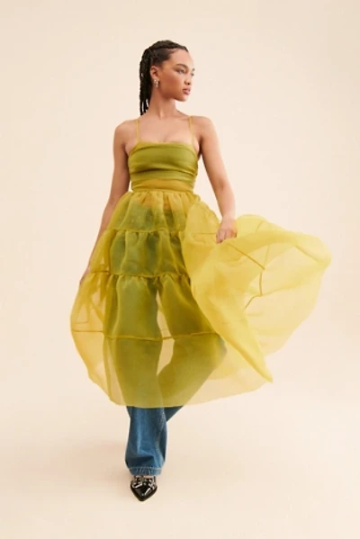 OhSevenDays Sheer Tiered Midi Dress