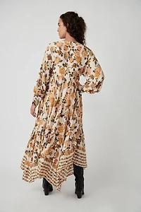 Rows Of Roses Maxi Dress