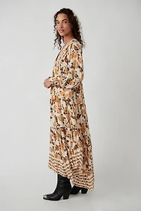 Rows Of Roses Maxi Dress