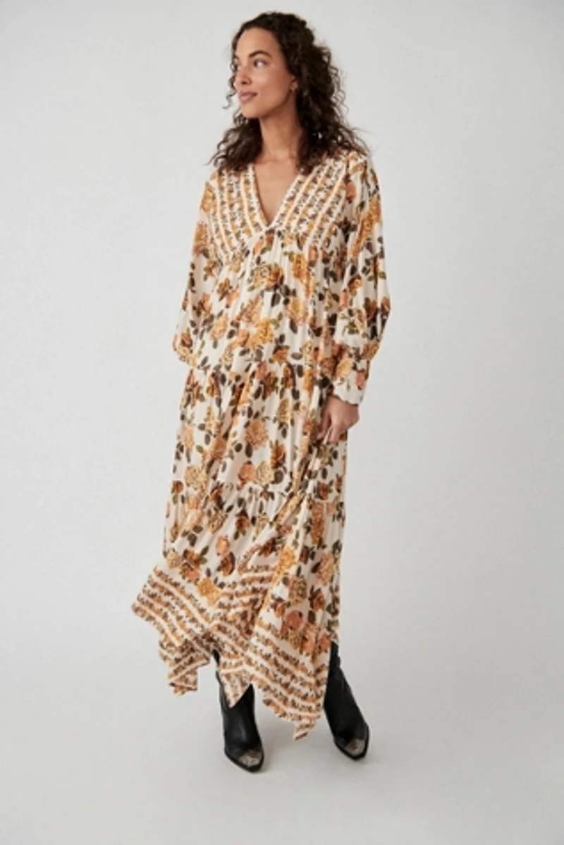 Rows Of Roses Maxi Dress