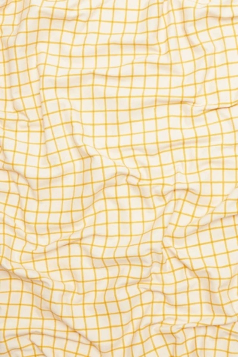 Anchal Grid Block Print Tablecloth