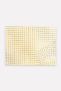 Anchal Grid Block Print Tablecloth