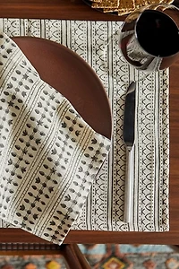 Anchal Graphic Block Print Placemats - Set of 2