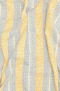 Anchal Floral Stripe Block Print Shower Curtain