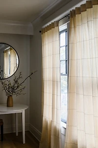 Anchal Grid-Stitch Curtain Panel