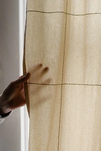 Anchal Grid-Stitch Curtain Panel