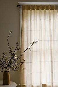 Anchal Grid-Stitch Curtain Panel