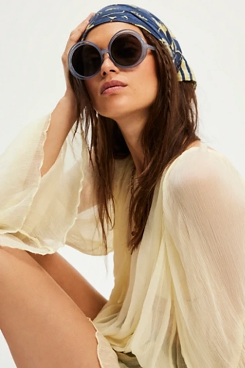 Wavy Baby Round Oversized Sunglasses