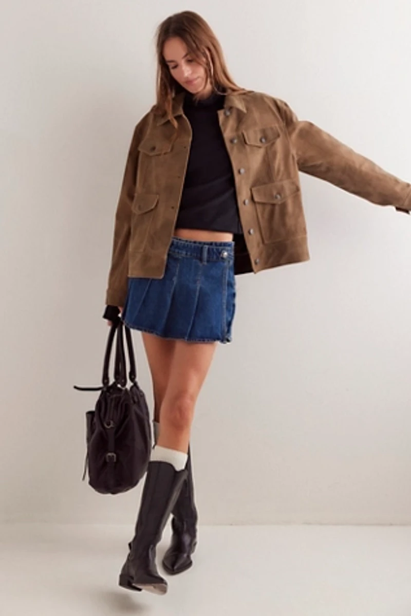 We The Free Stephie Denim Skort