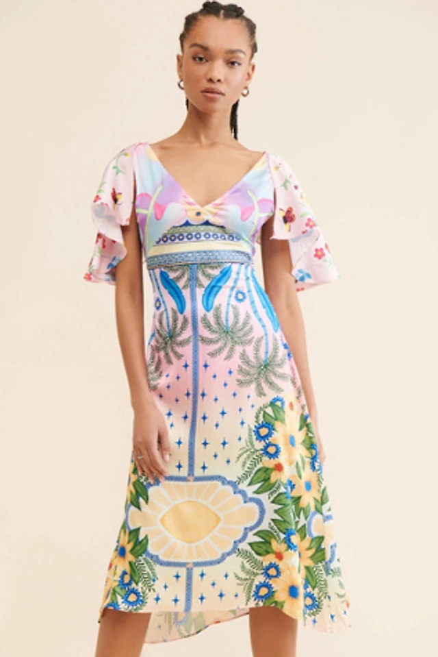 babelini midi dress Sachin & Babi Shay Dress - Sky Poppies