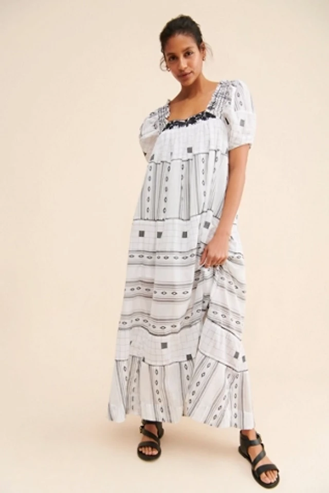 Free People Dahlia Embroidered Maxi Dress | Pacific City