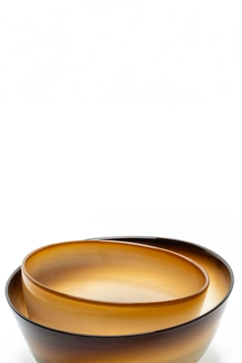 Esque Studio Aerie Glass Nesting Bowls, set of 3 Sahara