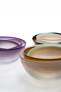 Esque Studio Aerie Glass Nesting Bowls, set of 3 Sahara