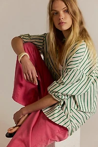 We The Free Striped Varsity Vibes Shirt