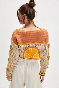 Bali Oranges Crochet Top