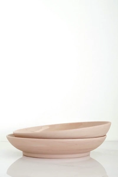 Ren Vois Blush Marble Pasta Bowls- Set of 2