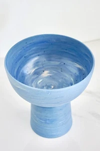 Indigo Marble Pedestal Bowl