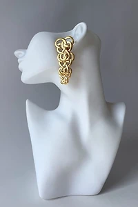 80s Signed Stephen Dweck Vermeil Articulating Squiggle Earrings Selected by MARMALADE