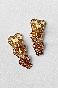 80s Signed Stephen Dweck Vermeil Articulating Squiggle Earrings Selected by MARMALADE