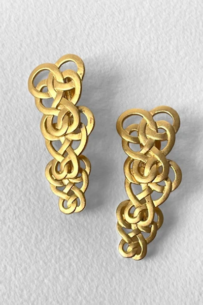 80s Signed Stephen Dweck Vermeil Articulating Squiggle Earrings Selected by MARMALADE