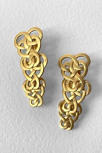 80s Signed Stephen Dweck Vermeil Articulating Squiggle Earrings Selected by MARMALADE