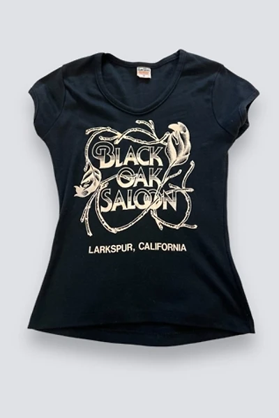 Vintage 1970s Cap Sleeve Black Oak Saloon T-Shirt Selected by Goodbye Heart