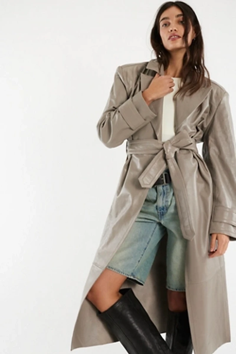 Stand Studio Laney Leather Trench