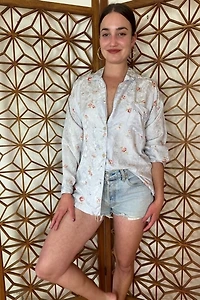 St Clair Paris Lavender Silk Pajama Blouse Selected by Picky Jane