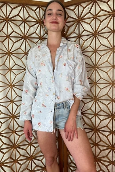 St Clair Paris Lavender Silk Pajama Blouse Selected by Picky Jane