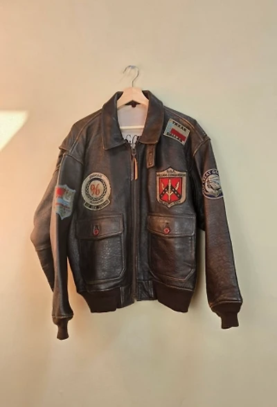 Vintage 1996 Topgun Captain Leather Jacket