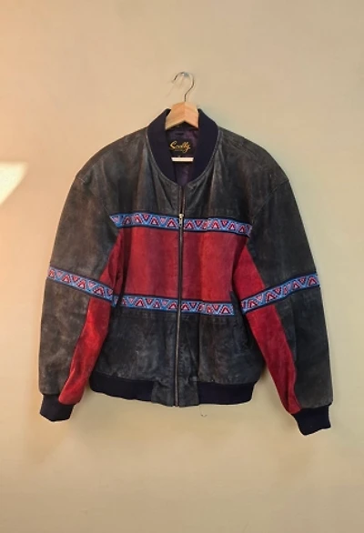 Vintage Scully Aztec Western Leather Jacket