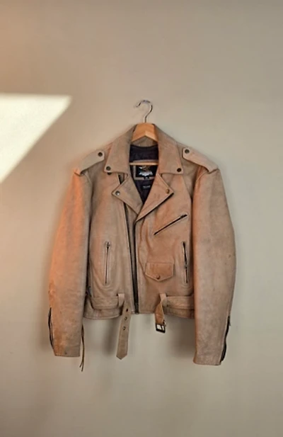 Vintage 90s Biker Jacket with Side Straps
