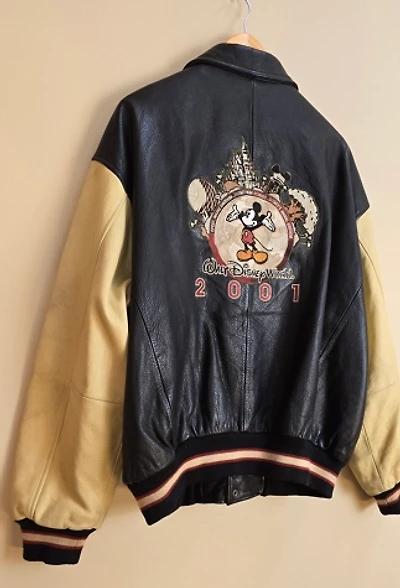 Rare Vintage 2001 Walt Disney World Leather Jacket