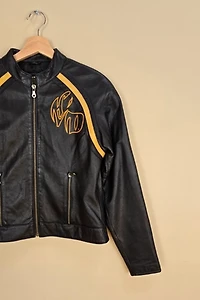 Vintage Harley Davidson Cropped Leather Jacket