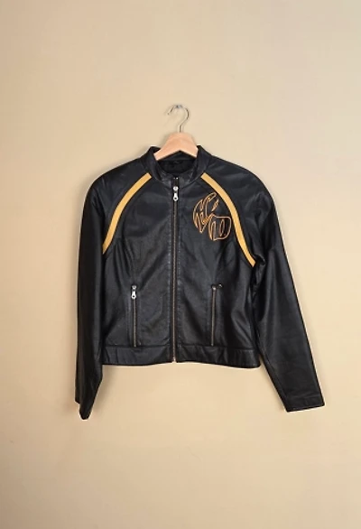 Vintage Harley Davidson Cropped Leather Jacket