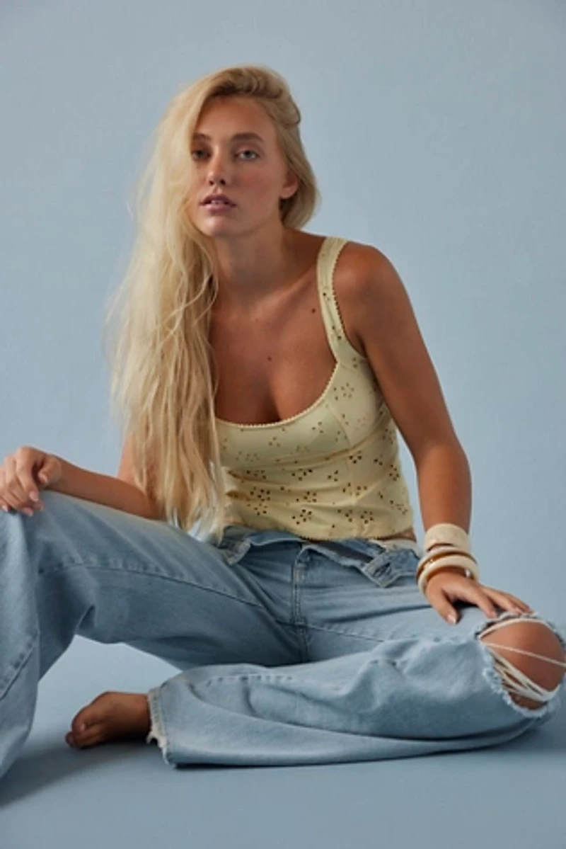 Full Bloom Eyelet Cami