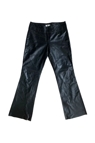 Vintage Black Leather Flare Leg Pants Selected by SharpLilTeeth