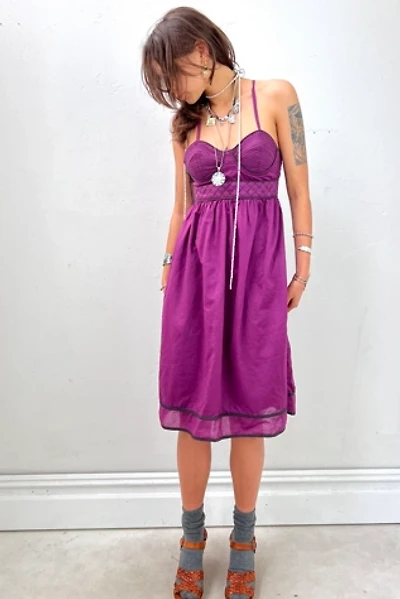 Vintage Cotton Plum Corset Dress Selected by Anna Corinna