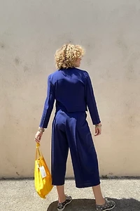 Issey Miyake A-POC Royal Blue Knit Pantsuit Selected by The Curatorial Dept.