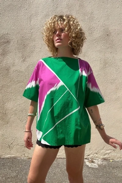 Vintage 1970s Issey Miyake Green Top Selected by The Curatorial Dept.