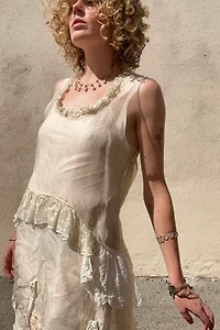 Magnolia Pearl Cream Gauze Ruffle Dress Selected by The Curatorial Dept.