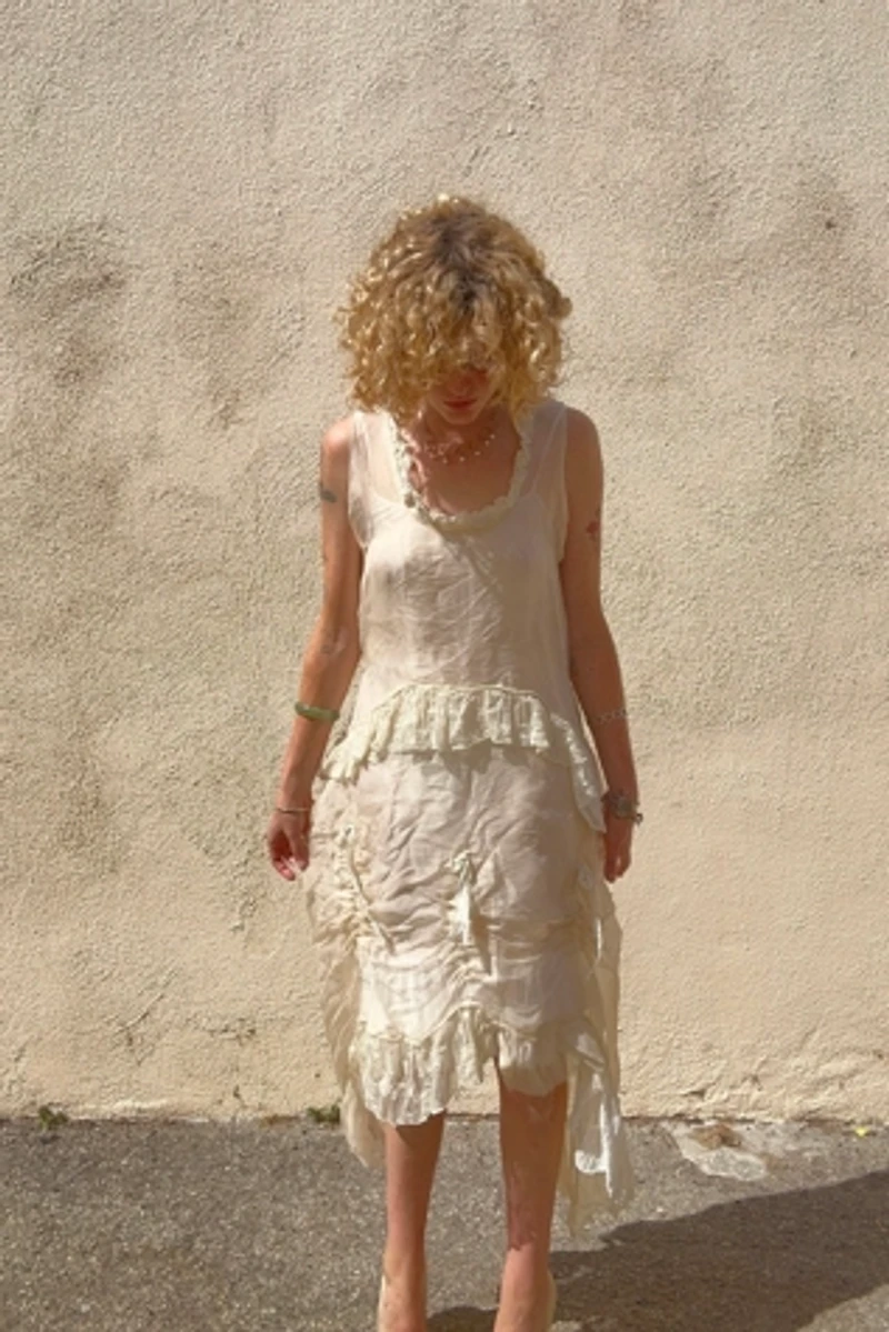 Magnolia Pearl Cream Gauze Ruffle Dress Selected by The Curatorial Dept.