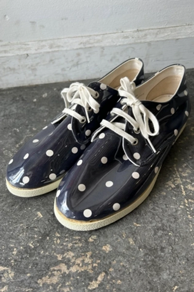 Comme des Garcons Girl Navy Polka Dot Shoes Selected by The Curatorial Dept.